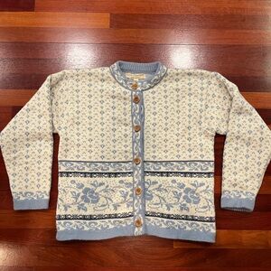 Baltic Inspirations Wool blend Scandi Nordic Cardigan Made in Estonia